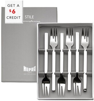 Gift Box 6Pc Cake Forks With $6 Credit