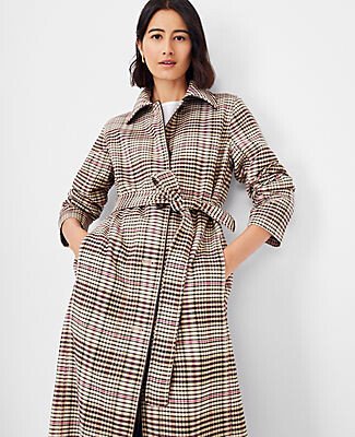 Petite Plaid Mac Coat