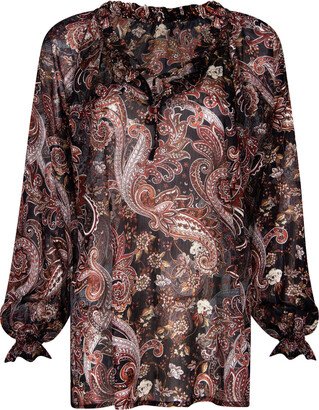 Latelier London Zaya Black Paisley Print Blouse