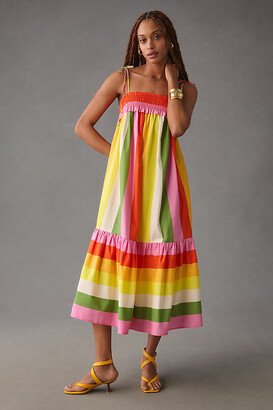 Sleeveless Smocked Tiered Dress