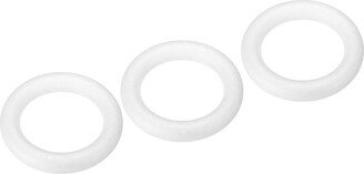 Unique Bargains 3 Inch Foam Wreath Forms Round Craft Rings for DIY Art Crafts Pack of 3 - White