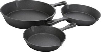 Home Addlestone 3 Piece Pre-Seasoned Cast Iron Skillet Set