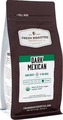 Fresh Roasted Coffee, Organic Dark Mexican Coffee, Dark Roast Ground Coffee - 12oz