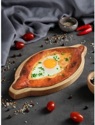 Wooden Khachapuri Plate With Personalization, Geogrian National Dish, Custom Snack Engraving, Serving Tray, Ecofriendly