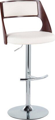 Set of 2 Cecina Adjustable Barstools Cherry/White