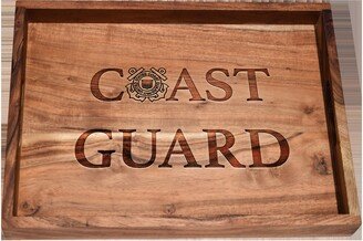 United States Coast Guard Design Bar Tray - Gifts For Military Ideas Retirement Anchor Icons Home Accessories Men