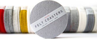 Felt Round Coaster - 100% Wool Felt, Set Of Two Or Four Multiple Colors