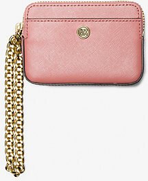 Medium Saffiano Leather Chain Card Case