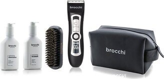 Sebastian Brocchi Men's Sandalwood Electric Trimmer & Beard Brush | Moisturizing Face-AA