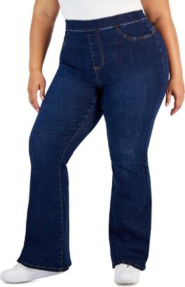 Trendy Plus Size Curvy Pull-On Flare-Leg Jeans - Be Good Me