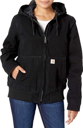 WJ130 Washed Duck Active Jacket (Black) Women's Clothing