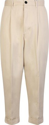 Cropped Beige Trousers