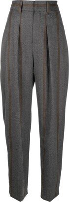 Striped Tapered Trousers