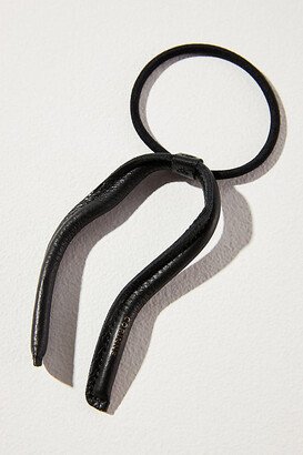 Corinne Leather Ribbon Hair Tie-AA