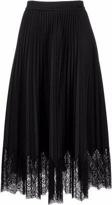 Lace-Trim Maxi Skirt