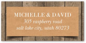 Wedding Address Labels: Rustic Scroll Address Label, Brown, Address Label, Matte