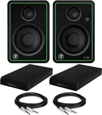 Mackie CR3-XBT 3-Inch Multimedia Monitors with Bluetooth (Pair) Bundle