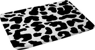 Rebecca Allen Black Leopard Memory Foam Bath Mat Black/White