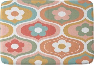 34x21 Emanuela Carratoni Vintage Floral Geometry Memory Foam Bath Mat