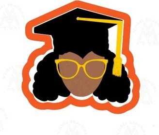 Natural Hair Graduation Cap Cookie Cutter | Fondant Clay Style