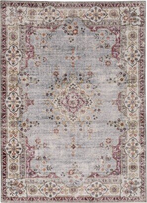 Washable Lennox Pale Rug Blue/Ivory