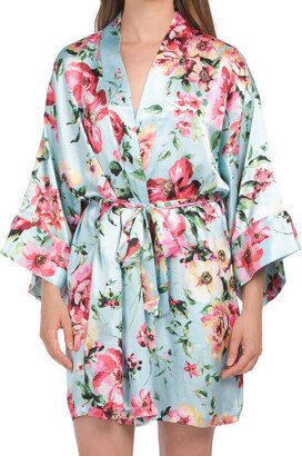 TJMAXX Larissa Satin Floral Robe For Women