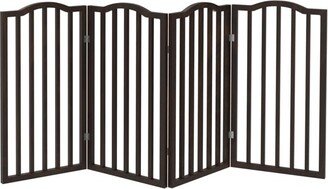 Pet Adobe Freestanding Pet Gate for Dogs and Cats - Dark Brown