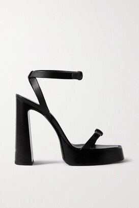 Platz Leather Platform Sandals - Black