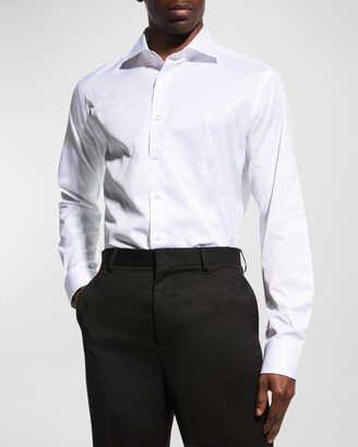 Men's Solid Twill Dress Shirt-AA