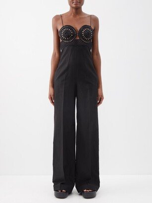 Broderie-anglaise Bustier Jumpsuit