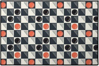 Door Mats: Checkers Door Mat, Multicolor