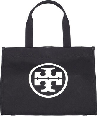 Ella Double T Logo Detailed Tote Bag