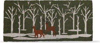 tagltd tag 1'6X3'3 Woodland Deer Estate Christmas Coir Mat