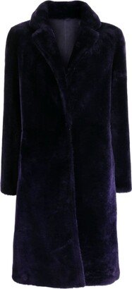 Shearling Single-Breasted Coat-AB