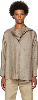 Beige Neckerchiefer Shirt