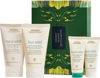hand relief™ & foot relief™ essentials 4-piece gift set $57 Value