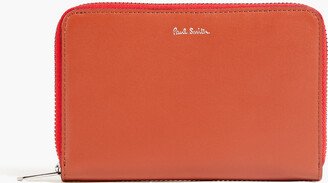 Color-block leather wallet