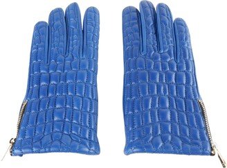 Blue Leather Di Lambskin Women's Glove