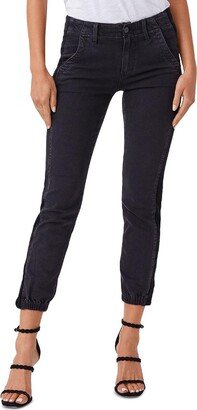 Womens Mid-Rise Faded Jogger Jeans