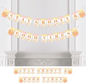 Big Dot Of Happiness Stay Groovy Boho Hippie Party Bunting Banner - Stay Groovy & Good Vibes