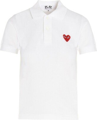 Heart Logo Patch Short-Sleeved Polo Shirt