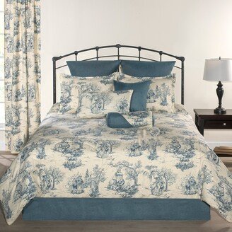 Victor mill Provence blue solid bedskirt