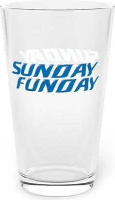 Lion 16 Oz Pint Glass | Detroit Sunday Funday Football Sports Barware - Tailgate Drinkware Man Cave Essentials