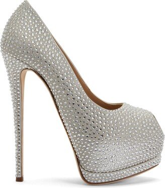 Sharon 140mm rhinestone-embellished pumps