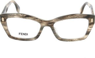 Fendi Eyewear Square Frame Glasses-AD
