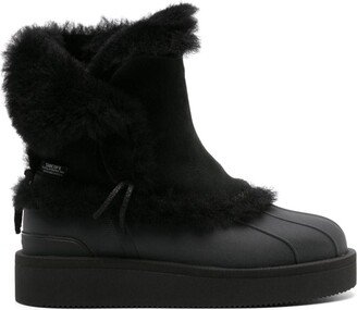 Woomo shearling-trim suede boots