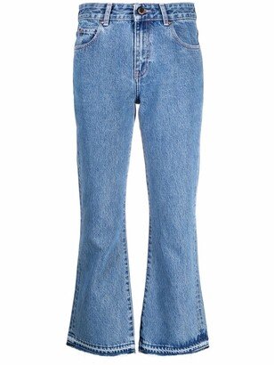 Cropped Flared Jeans-AC