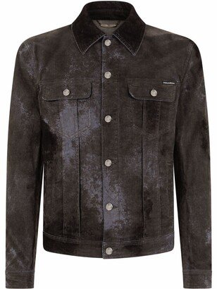 Acid-Wash Denim Jacket-AC