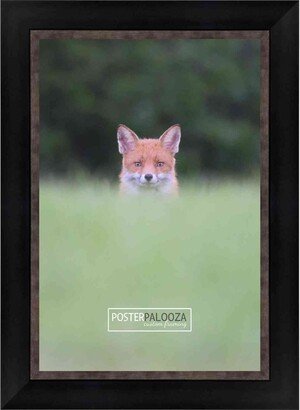 PosterPalooza 26x36 Contemporary Pewter Complete Wood Picture Frame with UV Acrylic, Foam Board Backing, & Hardware