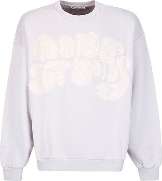 Bubble Logo Embroidered Crewneck Sweater